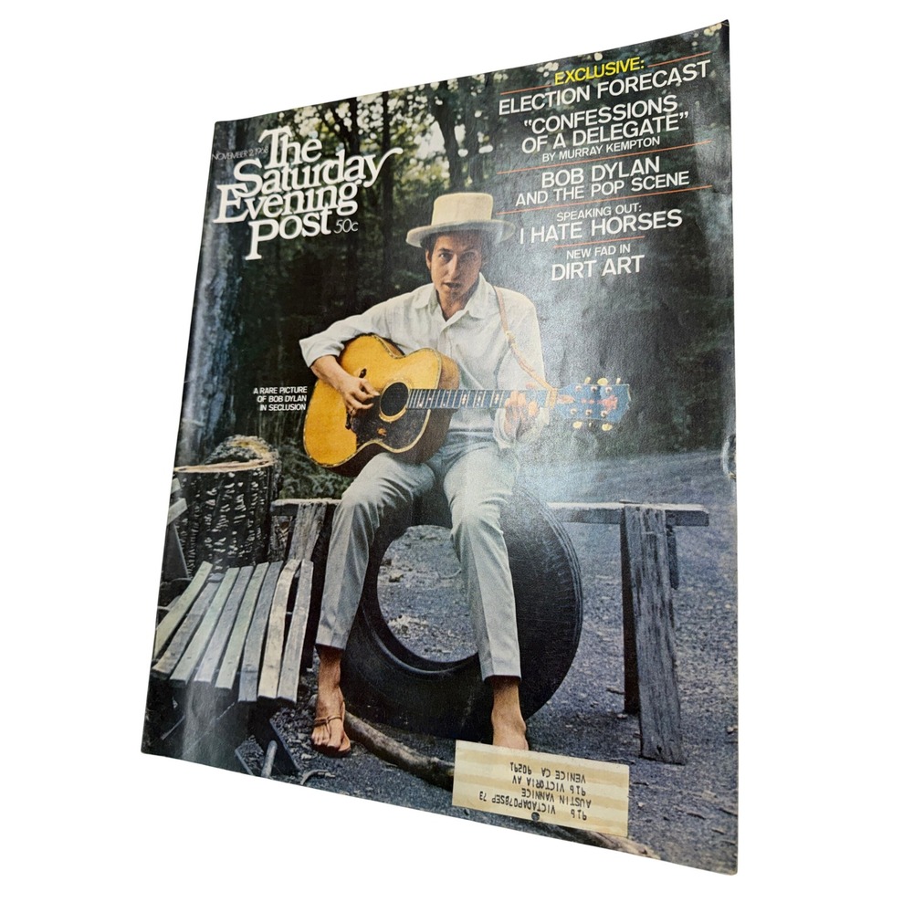 Vintage Saturday Evening Post Nov 2 1968 Bob Dylan Cover Elliott Landy Music Art